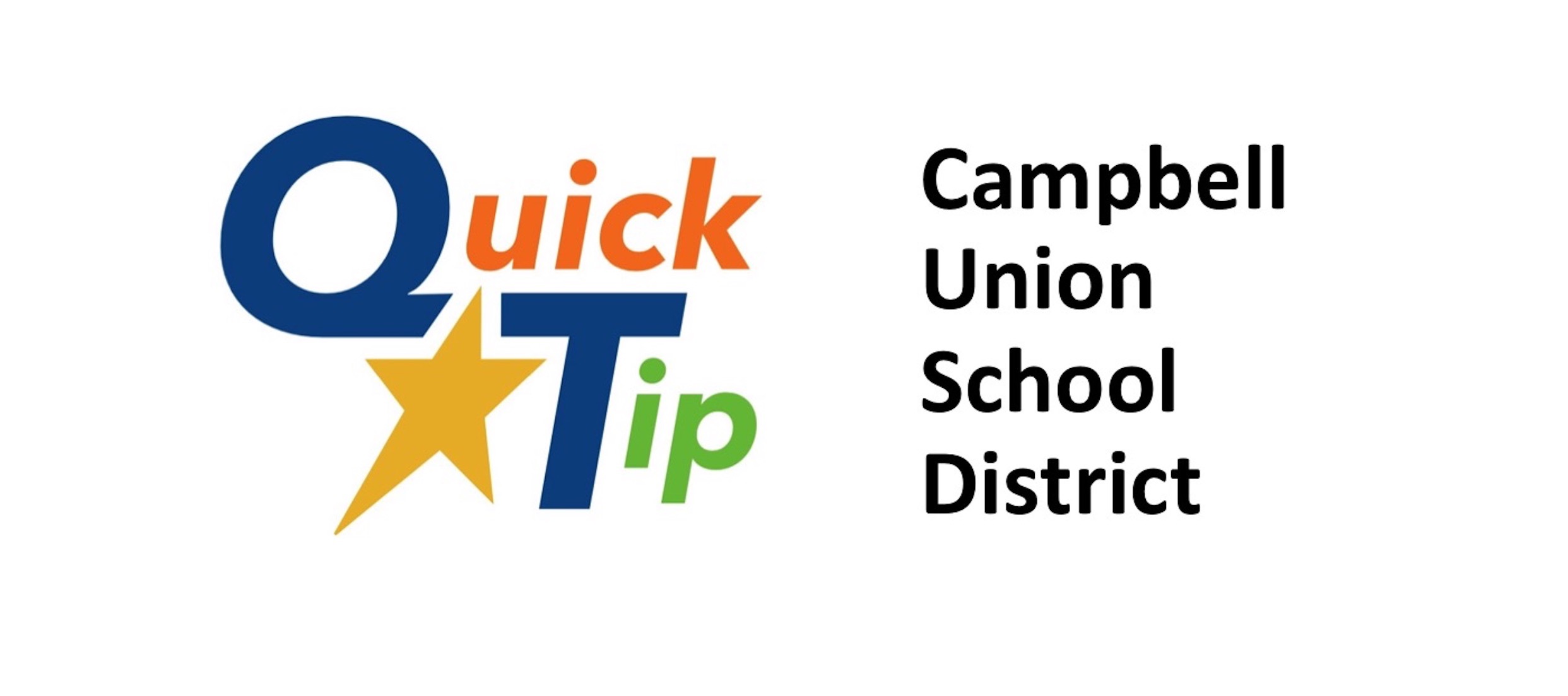 quick tip logo and district name