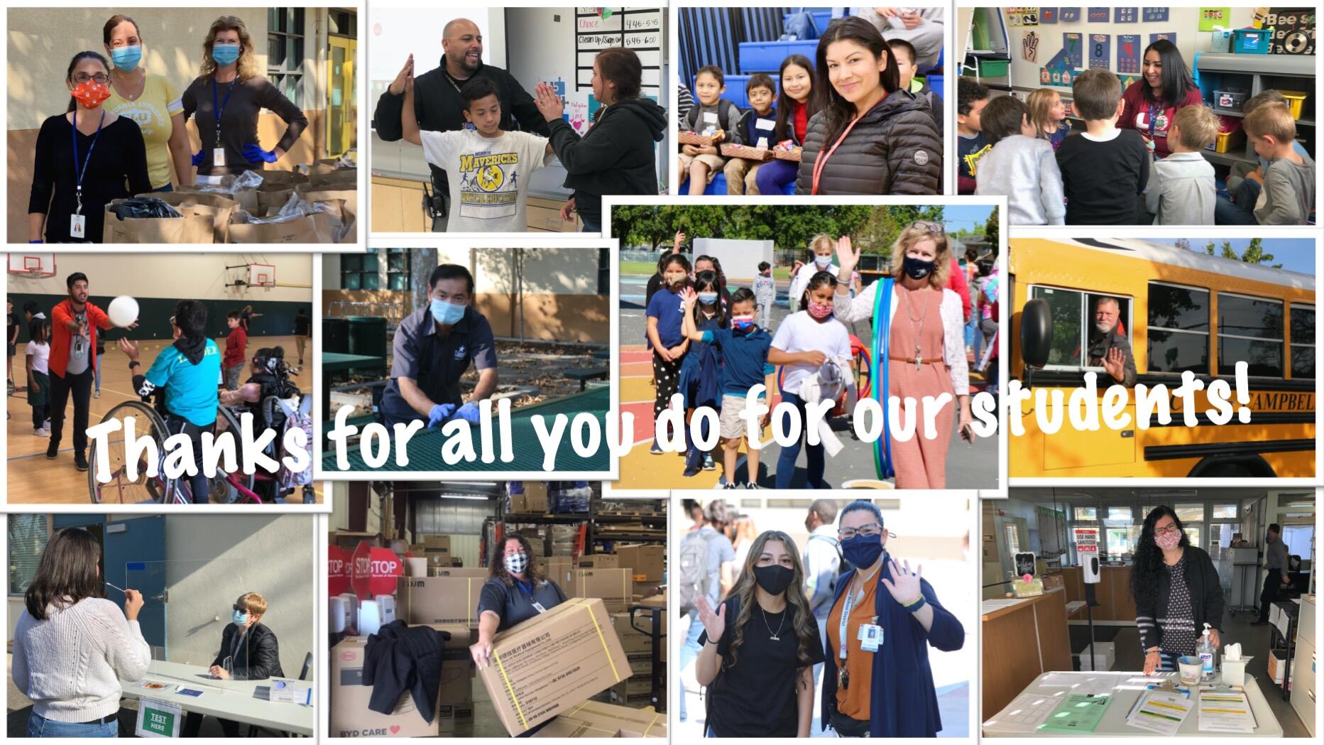 montage of employees doing different jobs