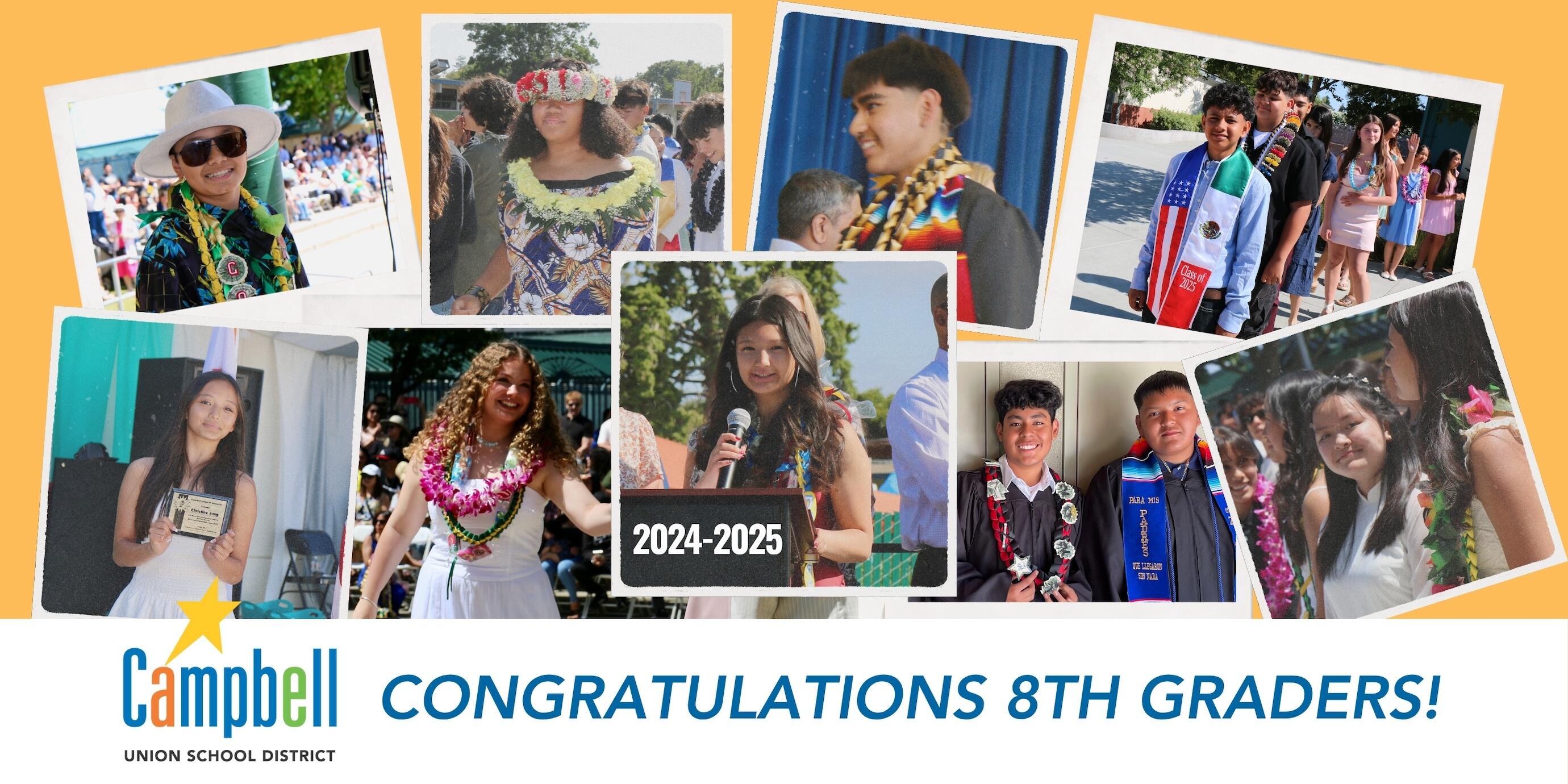 collage of photos from the 2025 promotion events--smiling boys and girls