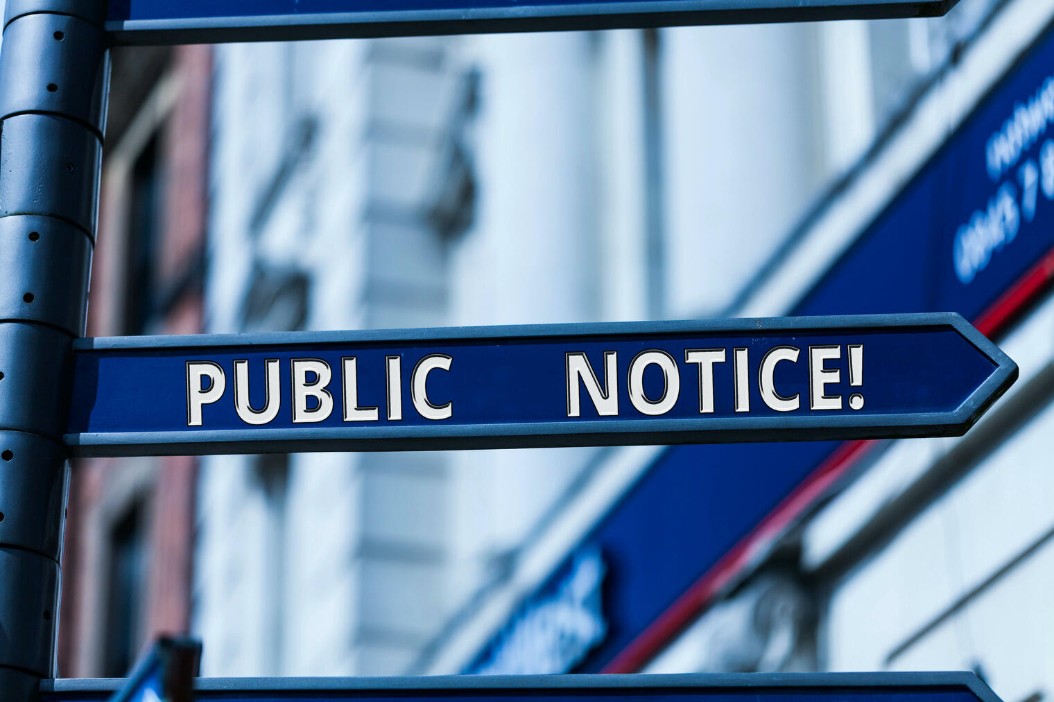 sign that says Public notice