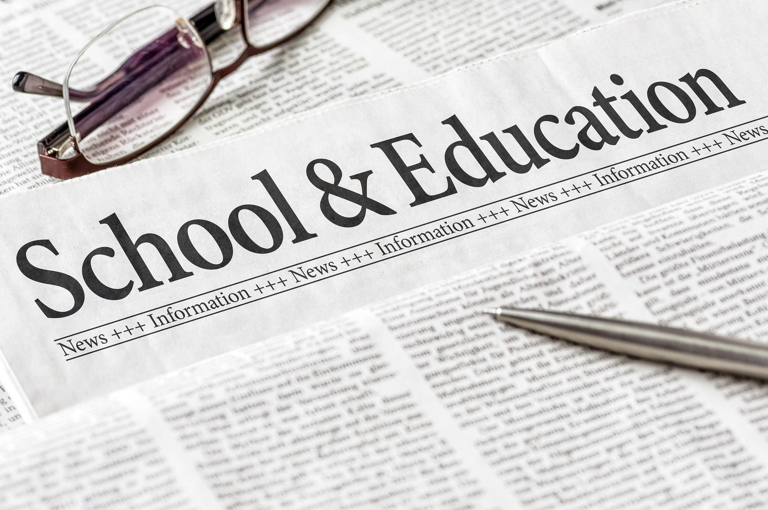 front page of newsletter called School & Education 