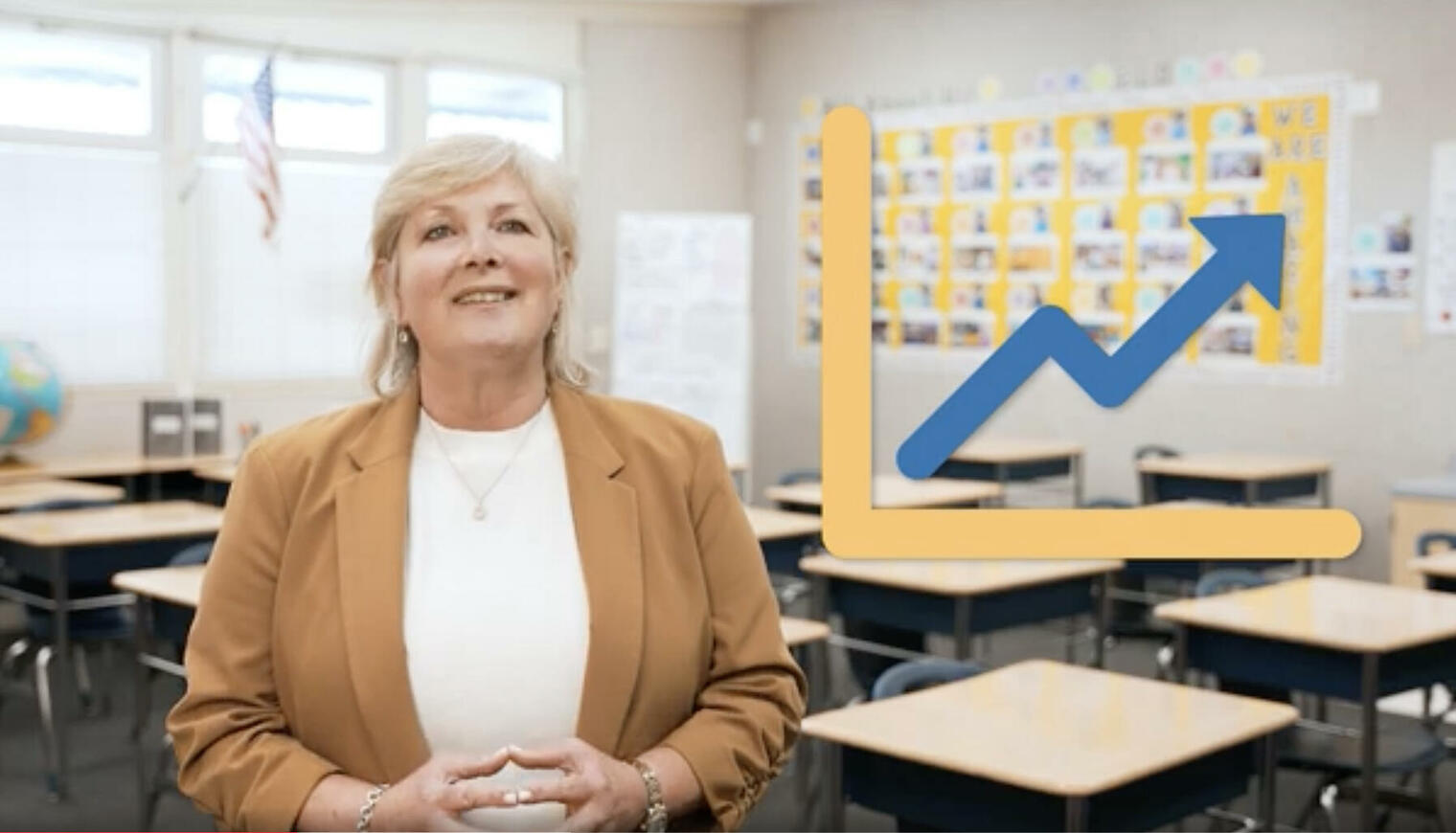 Shelly Viramontez standing in classroom facing the camera