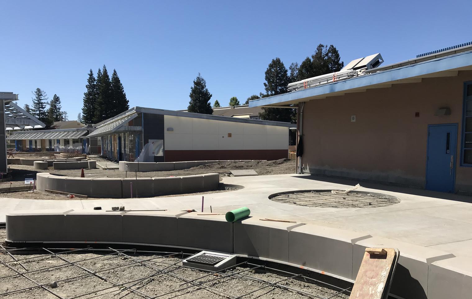 school buildings under construction